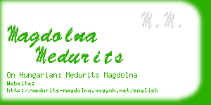 magdolna medurits business card